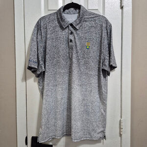 Men's SPORT-TEK Gray Black Ombre Polo Shirt L